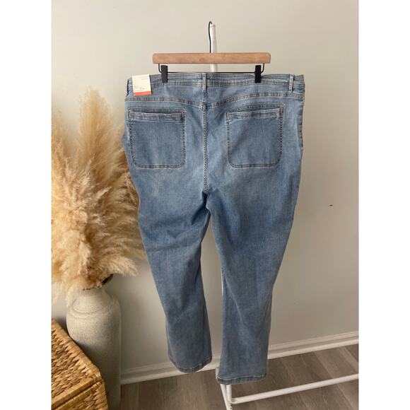 B1G2 FREE 🍁 Knox Rose The Anywhere High Rise Flare Leg Jeans Plus Size 26 Denim - Picture 6 of 7